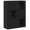 VidaXL Bookcase Black Oak 60x24x76.5 Cm Engineered Wood, Bookshelf, Storage Rack, Book Support, 860383