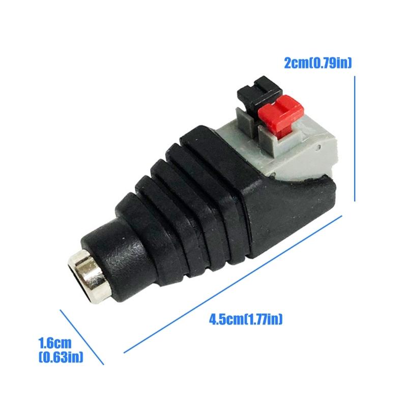 DC5.5x2.1mm Buchsen-Stromanschlüsse DC12V Fässer zu Druckklemmen-Adapter für stabile elektronische Geräteverbindung
