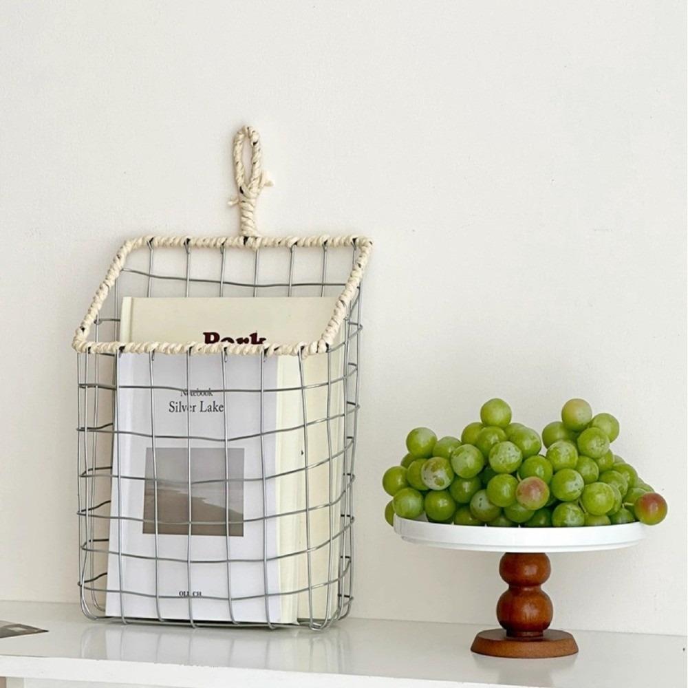 Woven Wire Wire Storage Basket Hollow out Storage Bin Decoration Storage Basket Home