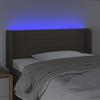Vidaxl Bed Headboard with LED, Taupe, 83X16X78/88 Cm, Fabric