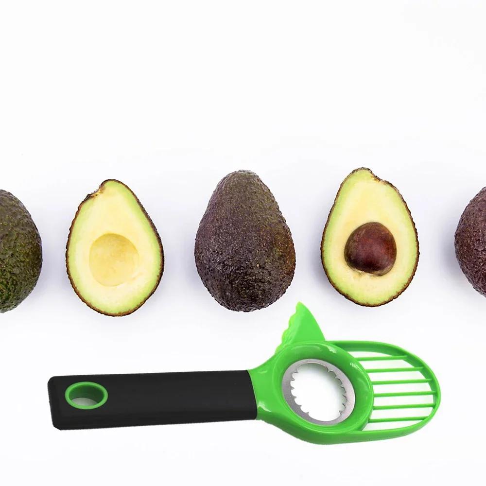 3 In 1 Avocado Cutter Slicer Plastic Shea Corer Separator Peeler Fruit Splitter Multifunctional Tool Kitchen Gadgets Accessories