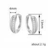 Double Layer Paved Huggie Hoop Earrings for Women Minimalist Elegant Earrings for Daily and Commute Wear