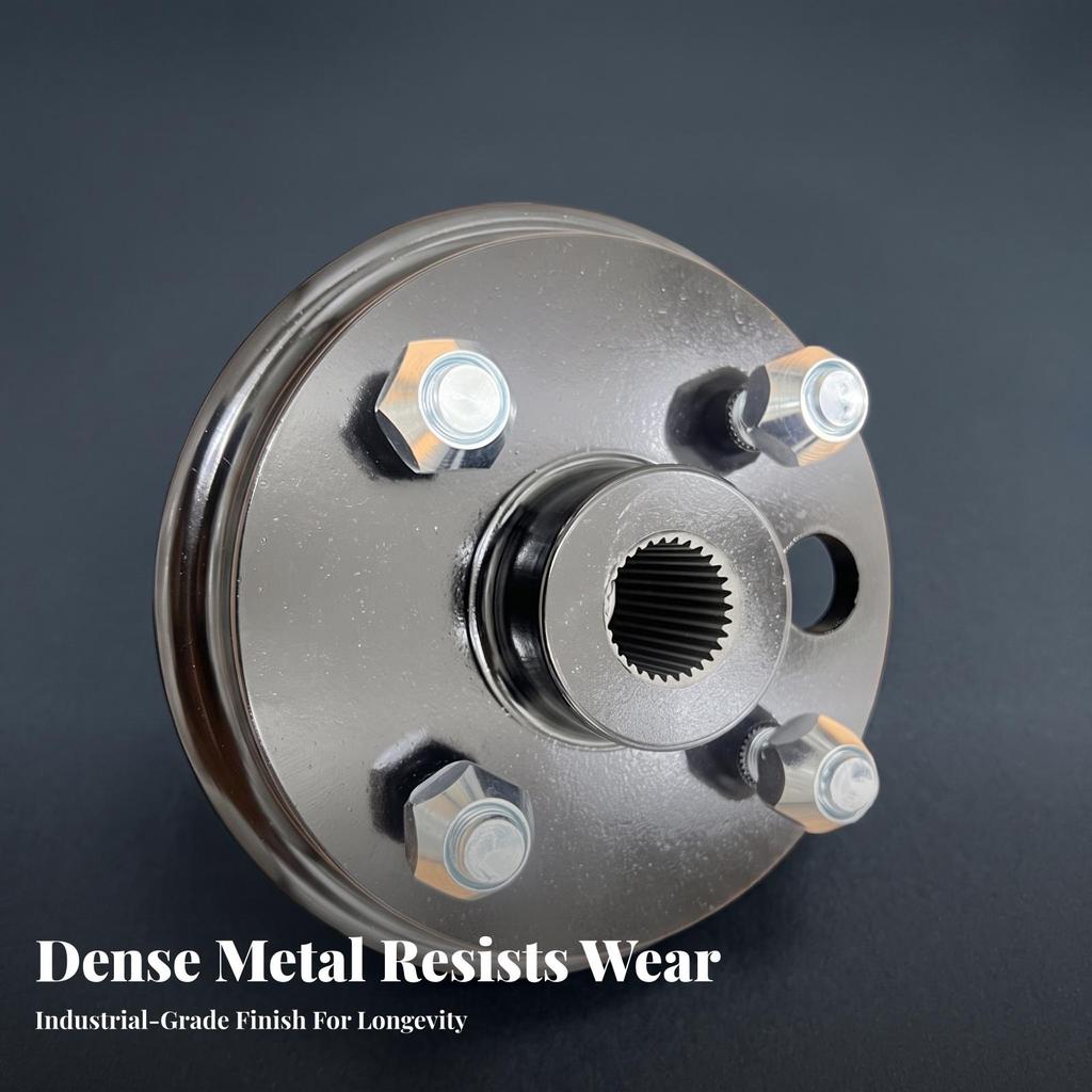 Brake Drum Hub 4-Stud Hardware Coated for Mechanics