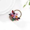Trendy Colorful Flower Basket Enamel Brooches For Women Girls Luxury Temperament  Badges Clothing Accessories Gifts
