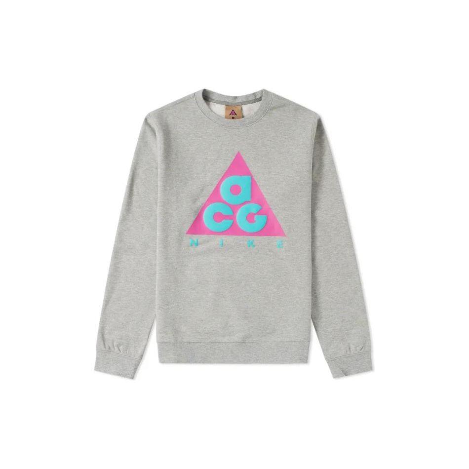 Nike Letter Logo Geometric Print Hoodie Men hoodies Gray AR8796-063