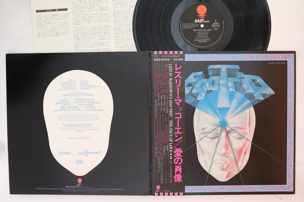 LP Record LESLIE MCKEOWIN'S EGO TRIP - Face Of Love EWS81334 EASTWORLD 1980 Japan Obi Rock Used