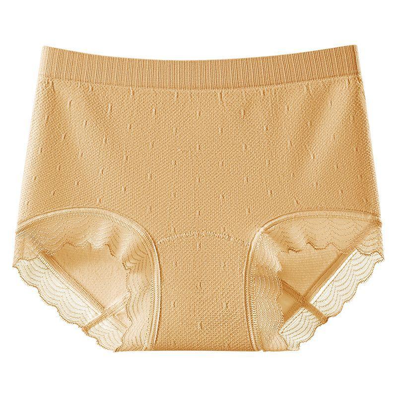 Women's Spring and Autumn Jacquard 10A Bacteriostatic Extended Crotch Lift Hip Abdominal Waist Triangle Briefs