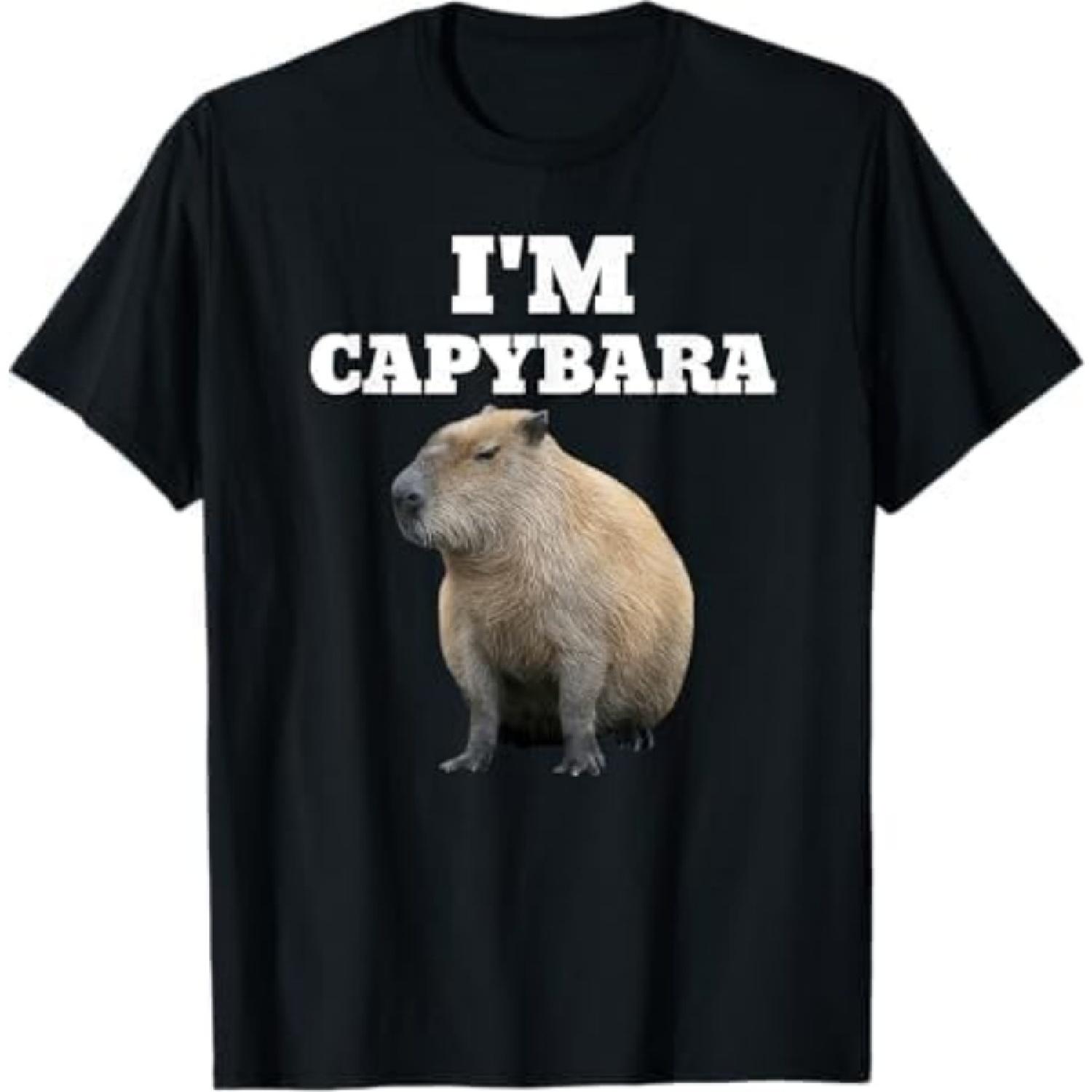 Capybara Halloween Costume, I m Capybara T-Shirt BAOANH Mens Womens Tank Top Sweatshirt Hoodie Longsleeve Black S