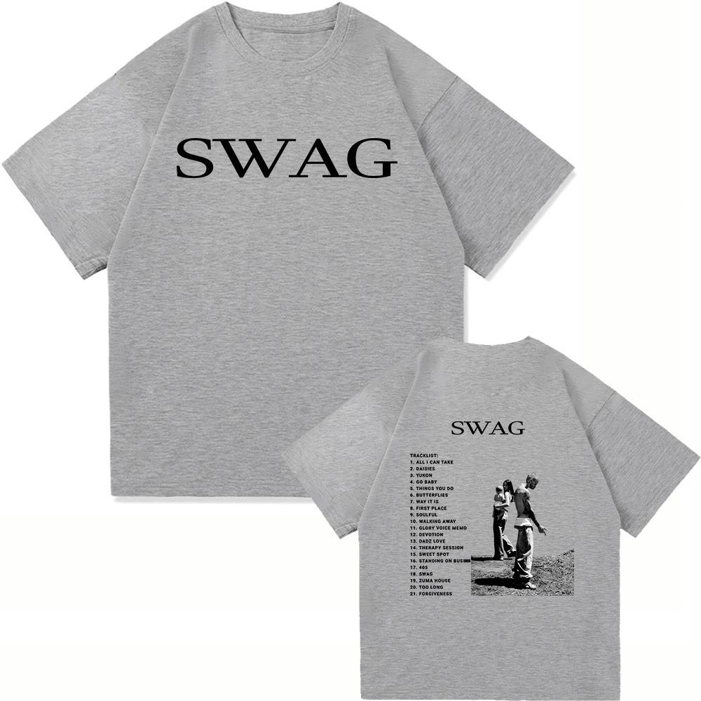 Retro Urban Streetwear Tshirt Double Sided Letter  Figure Graphic Unisex Loose Fit Cotton Short Sleeve Tee
