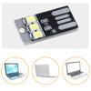 5Pcs Mini Pocket Card USB Power LED Keychain Night Light 0.2W USB LED Bulb Book Light for Laptop PC Powerbank