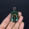 Emerald Pendant, 999 Copper Wire Wrapped Pendant Gemstone Jewelry, Handmade Pendant Amazing Jewelry, Gift For Her