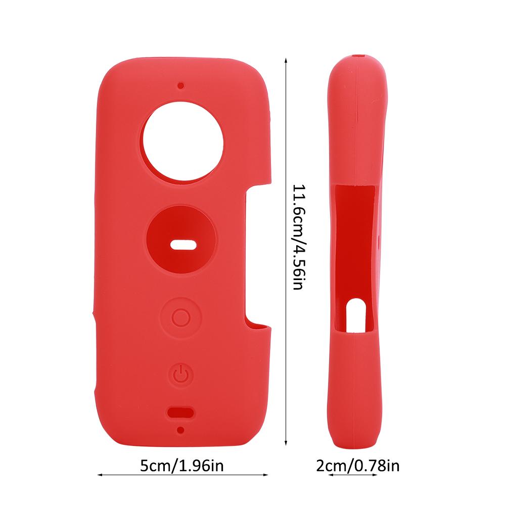 Sports Motion Camera Silicone  ive Case with Lens Cover for NaInsta360 One X