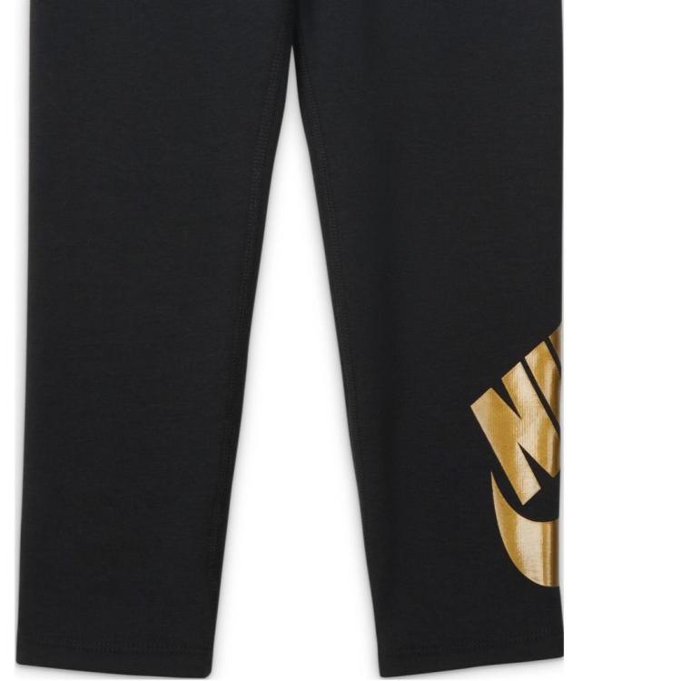 Nike Solid Color Fleece Knit Sports Pants With Letter Pattern Kids bottoms Black FD9262-010