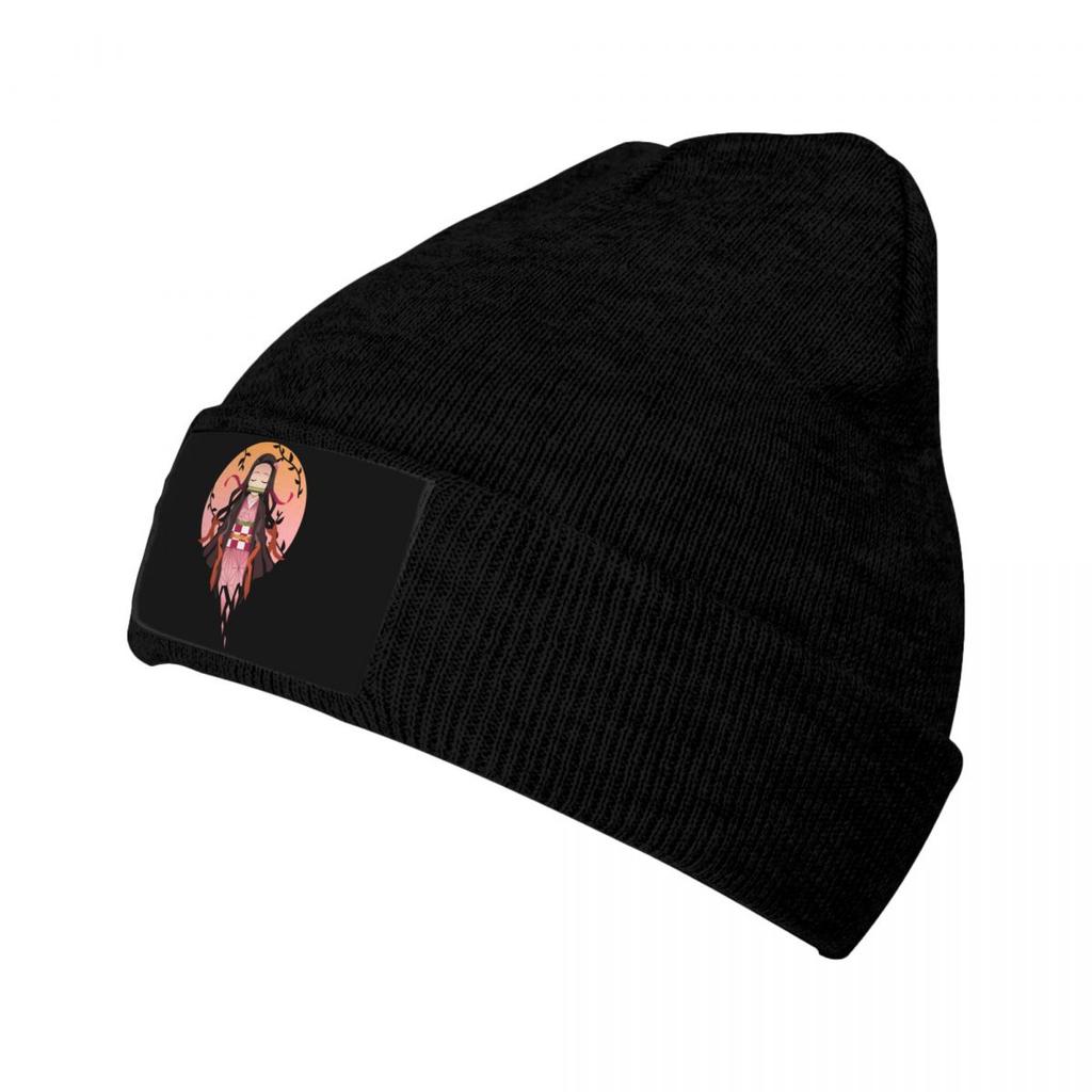 Kimetsu No Yaiba Nezuko Skullies Beanies Cap Winter Warm Women Unisex Knitted Hats Unisex Adult Demon Slayer Anime Unisexga Bonnet Hat