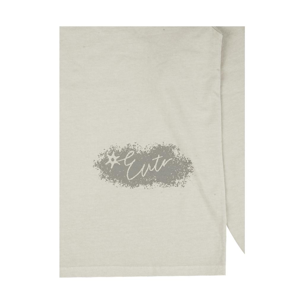 Ialtial Pigment Dyed Star Logo Ls T-Shirt Cream