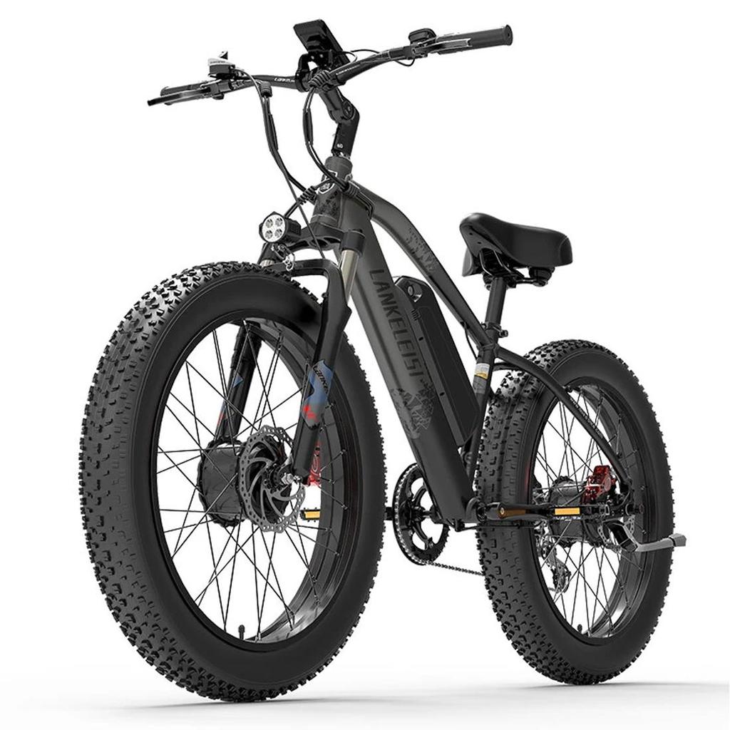 LANKELEISI MG740 PLUS 26 inch Elektrische Fiets, Dubbele 1000W Motoren, 48V 20Ah Batterij, Maximale Actieradius tot 150 km.