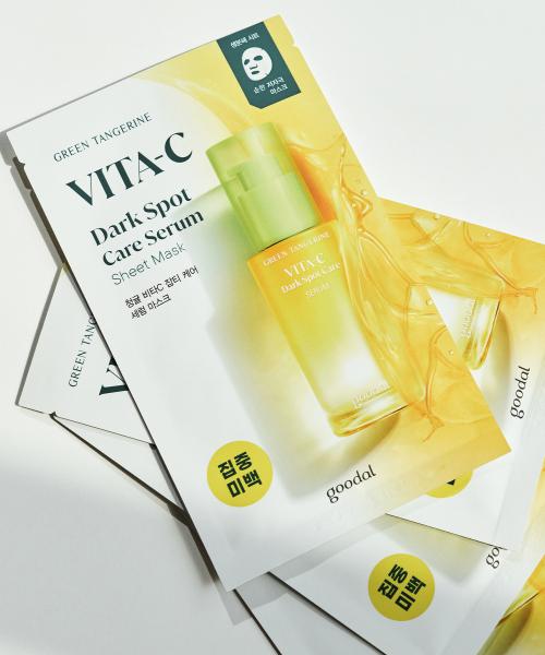 Goodal [5pack] Green Tangerine Vita C Dark Spot Care Serum Mask Set