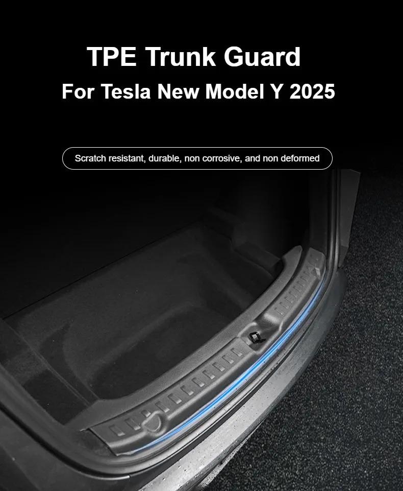 TPE Trunk Guards for Tesla Model Y Juniper 2025 Rear Trunk Door Sill Protector Cargo Threshold Sill Cover Car Rear Bumper Guards