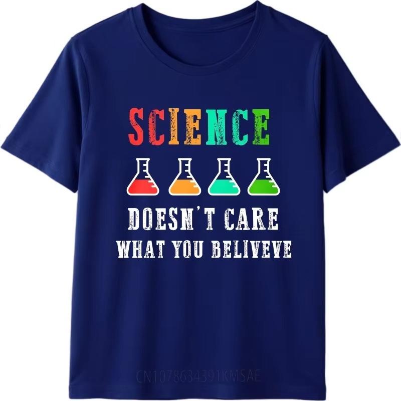 

Fashion Tshirt Rock Men O Neck T Shirt Brand Science Doesnt Care What You Believe Boys Tee Shirt Minimalist Teeshirt 4XL