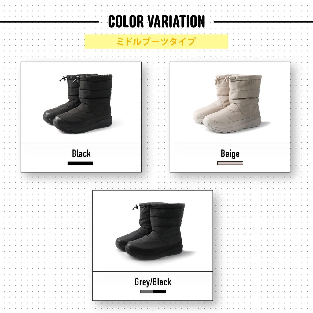 SPOKTS Snow Boots SNOW-016 Men's Mid-Cut (Black, 26-Point, 0-Centenaire)