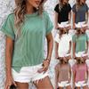 Women's 2024 Summer Twist Stripe Loose Short-Sleeve T-Shirt