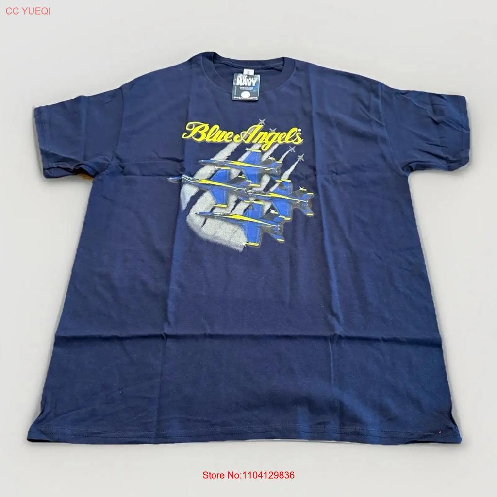Americas Navy Blue Angles Jets T Shirt Size L Merch Nwt Vintage Homme Graphic Streetwear Slightly