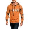 Men's Casual Printed Loose Fit Hoodie with Pocket and Drawstring for Everyday Wear