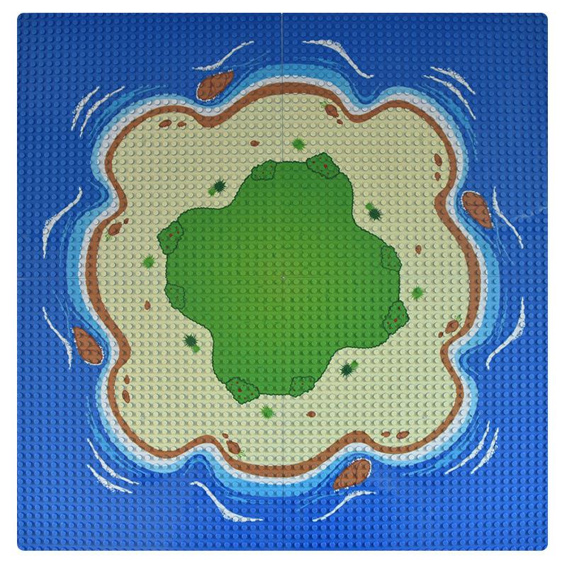 1pc 32x32 Traditional Blocks Parts Base Plate Construction Bricks Jungle Forest Ocean Base Board Accessories Christmas Gift Idea Playthings ideal for