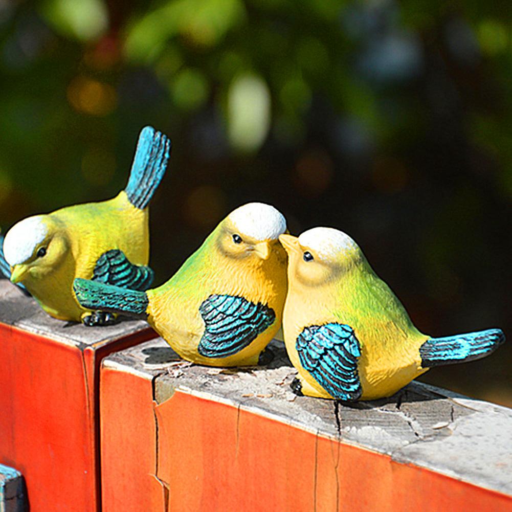 4pcsCelsiusset Lawn Garden Courtyard Resin High Simulation Bird Decoration Animal Ornament