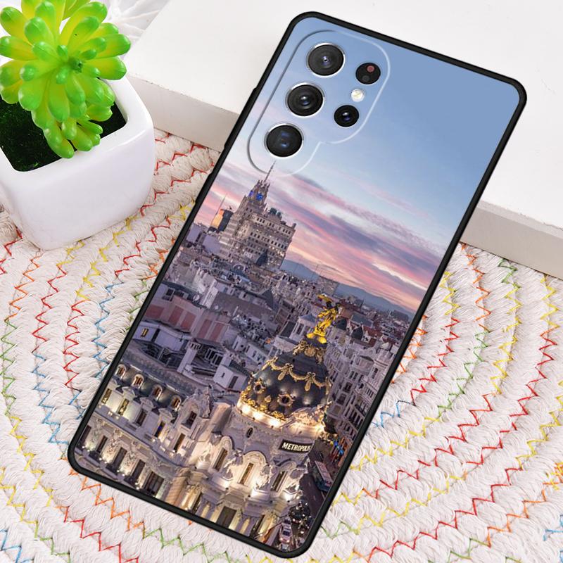 Madrid Capital Spain Silicone Phone Case For Samsung Galaxy note 10 pro S26 S25 S24 S23 S22 S21 Plus S25Ultra Capa Cover