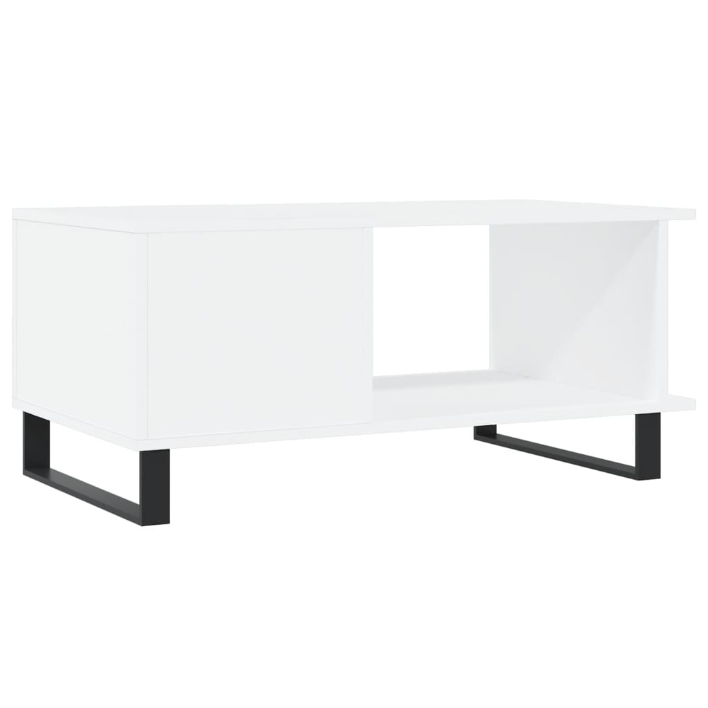 Coffee Table, White, 90x50x40 Cm, Wood-based Material