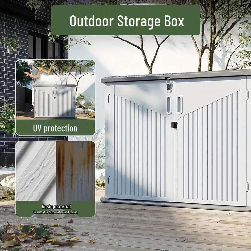 Outdoor HDPE Garden Storage Cabinet for Tools and Sundries
