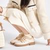 Thick-soled small leather shoes for women's autumn and winter new plush cotton shoes