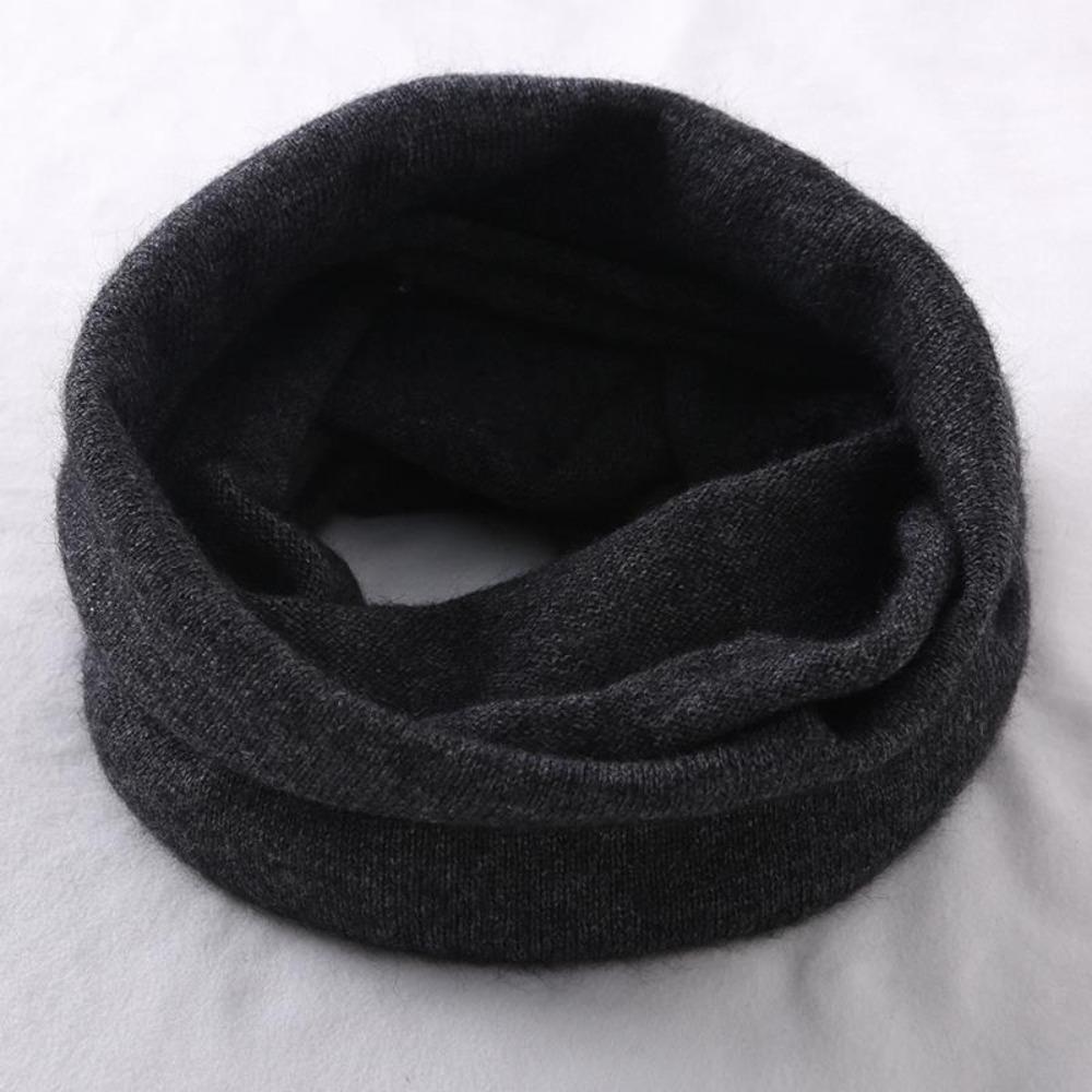 Soft Windproof Winter Neck Gaiter Cold-proof Solid Color Tube Scarf Neck Protection Cashmere Winter Scarf Men And Women