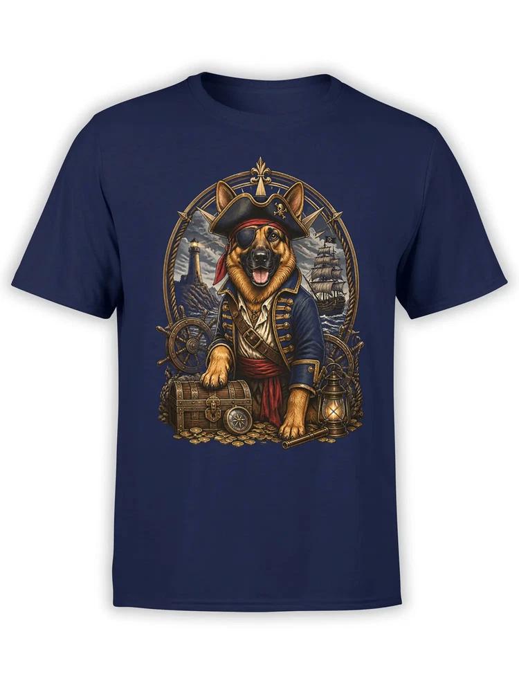 Captain Barkbeard Pirate Dog TShirt Unisex S