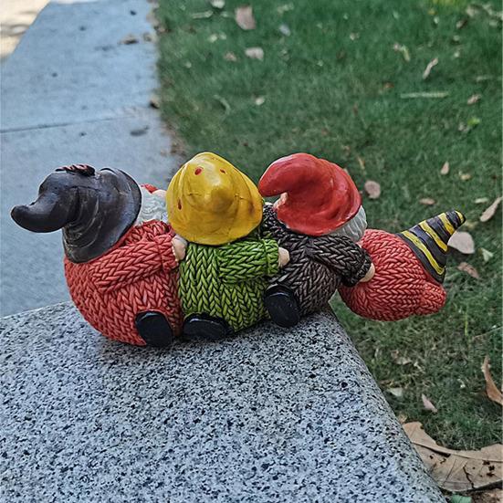 Christmas Gnome Shelf Sitter Statue Table Edge Hanging Four Faceless