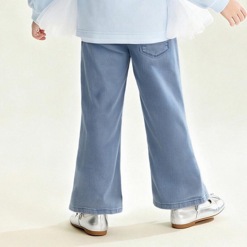 Джинсы DEESHA для девочек, стиль принцессы, слегка расклешенные, из денима 120