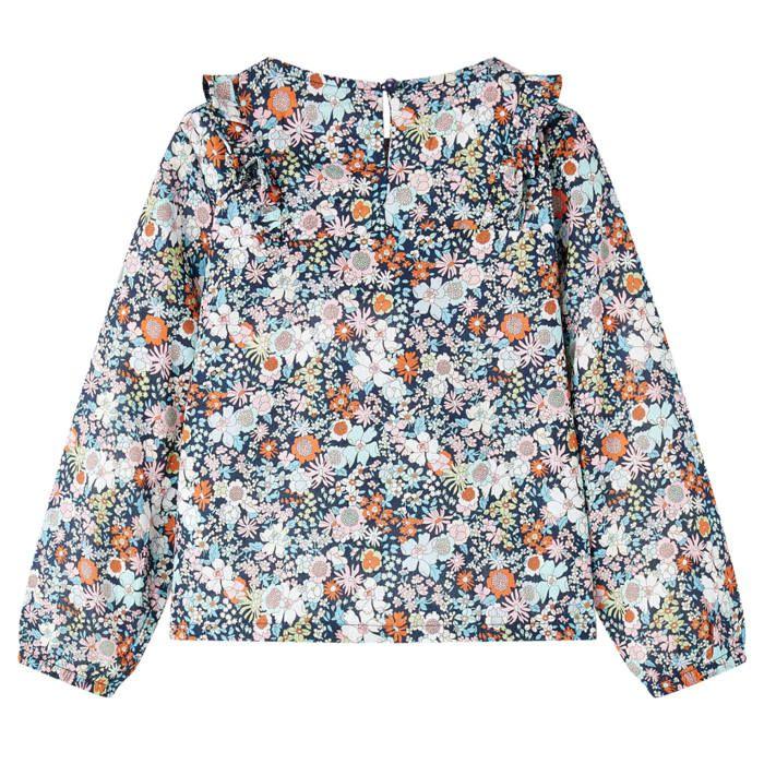 Chemise pour enfants à manches longues bleu foncé 92/104/116/128/140