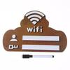 Wifi Password Sign Board Wooden 1pc Erasable Plate With Pen For Reception Counter Retail Shop