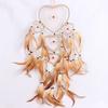 Dreamcatcher Hearts Pearls and Feathers Brown Sensor Dream Catcher