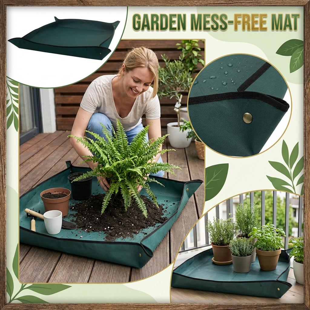 Drak Green Mat For Repotting And Changing Soil For Green Plants