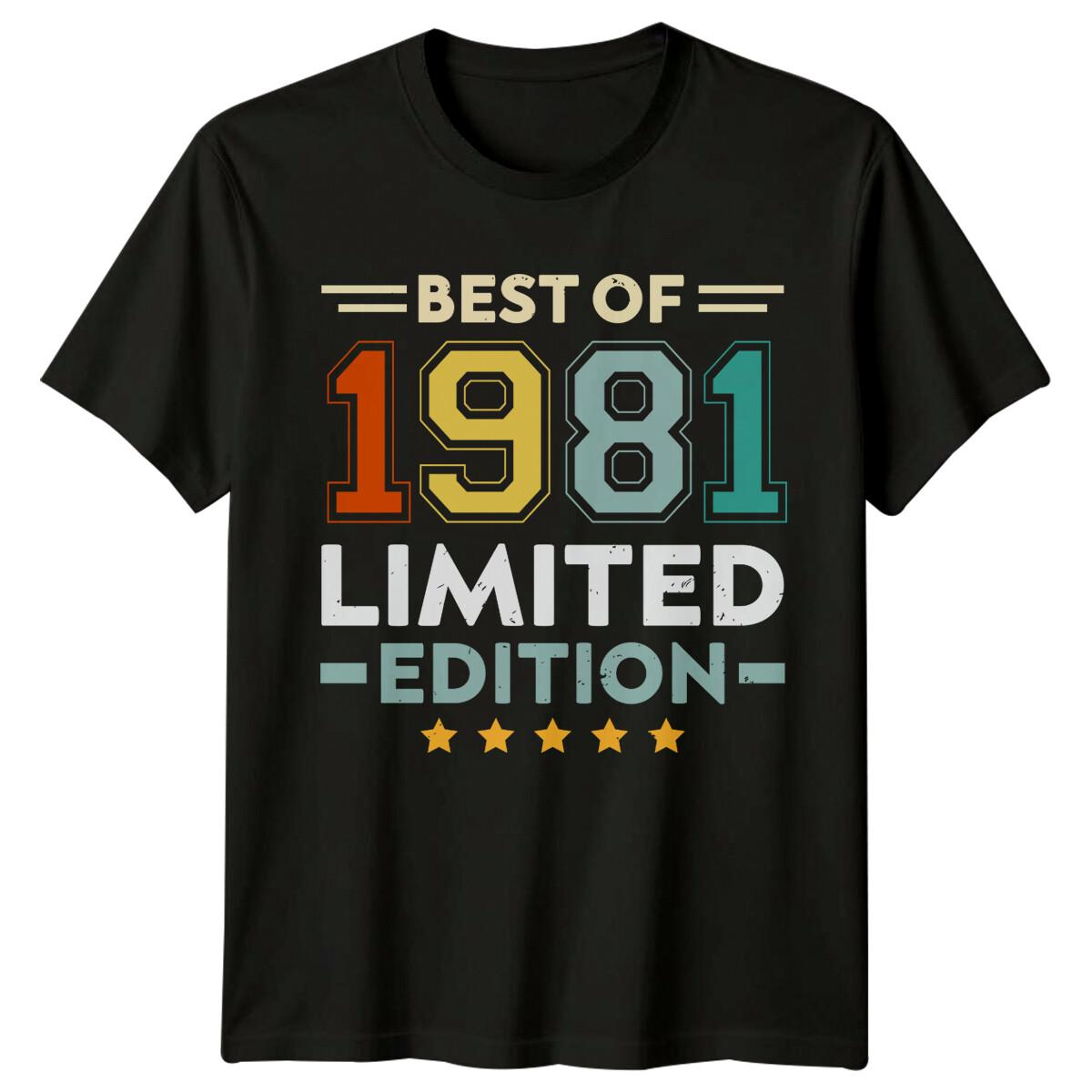 

Лучшее из 1981 Мужская футболка Подарок на 44-й день рождения Винтаж Сорок четыре года L