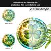 Acrylic Four-Leaf Clover Suncatcher Stained Glass Effect Window Hanging Ornament St. Patrick's Day Gifts