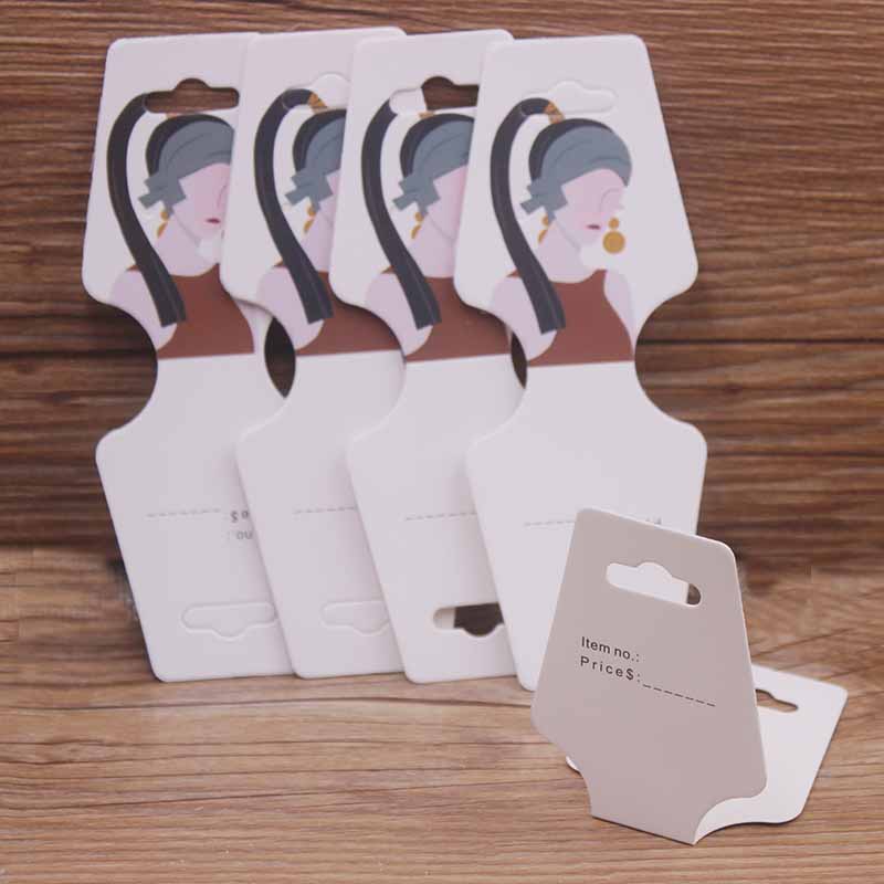 New Arrived 50pcs 4.5x12.0cm Colorful Paper Cards Printing Jewelry Necklace Bracelet Hang Tag Jewelry Display Cards Label Tag