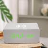 Wireless LED Wood Clock: Digital Alarm with Thermometer, Calendar & Charging Function