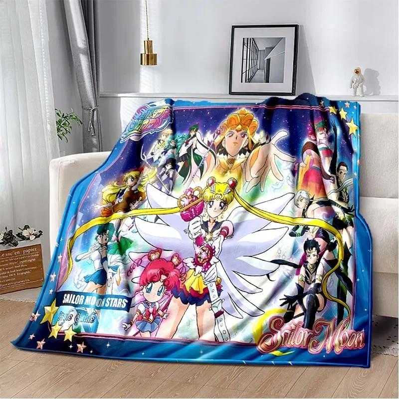 Pătură drăguță S-Sailor-Moon cu desene animate 3D imprimate modă moale confortabilă sufragerie dormitor canapea pat pătură de călătorie cadou de aniversare pentru copii
