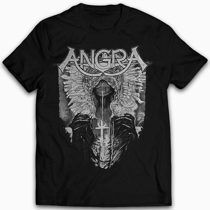 Y2k Angra Flammen-Göttin Band Brasilianischer Power Metal Rock Punk Stil Europäisches High Street Retro Kurzarm Herren T-Shirt