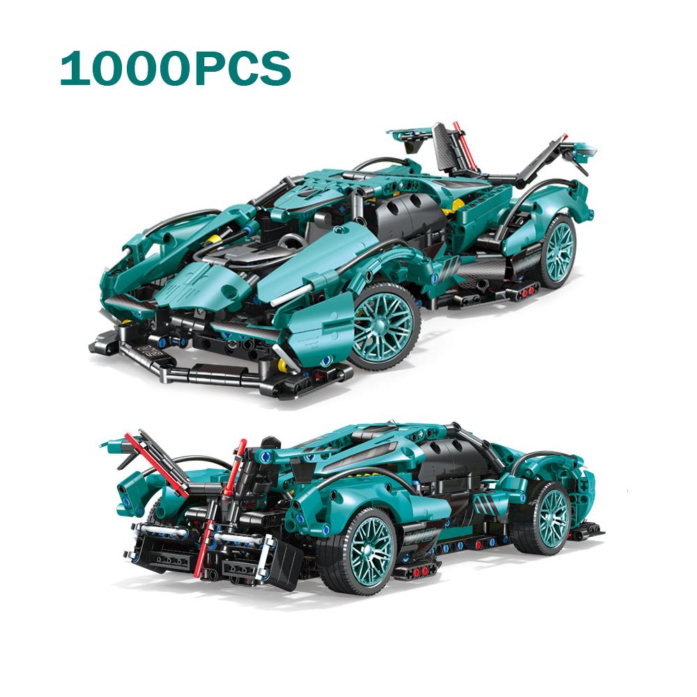 City Supercar Building Blocks Set V12 Racing Vehicle 1:14 Technical DIY Assembly Toy Desktop Model Birthday Gifts Toy 1000PCS