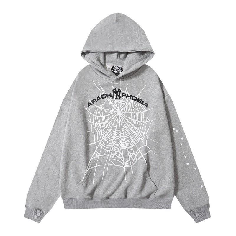 Sp5der Hoodie Unisex Oversized Cotton Pullover With Foil Letter Print Streetwear Sweatshirt Teens