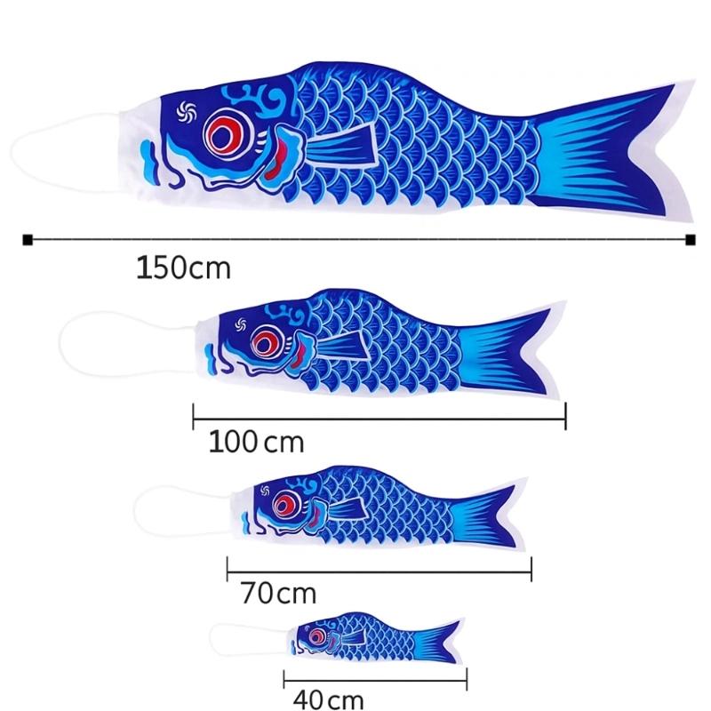 40/70/100cm Carp Wind Sock Flag Colorful Plastic Flying Toy  Yard Hanging Decor